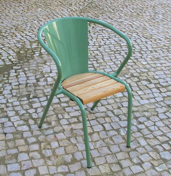 arcalo lisbon chair pale green pine slats seat
