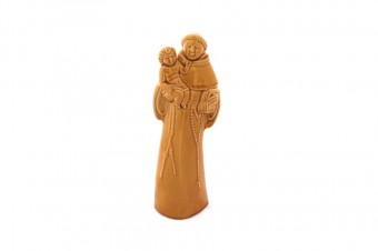 Medium Saint Anthony ceramic statue_honey