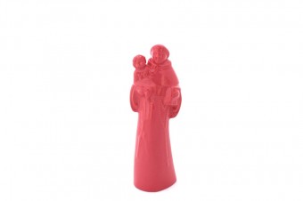 Medium Saint Anthony ceramic statue_pink