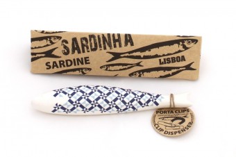 geometric ceramic sardine with box
