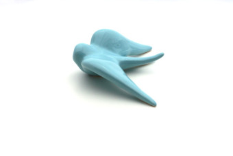 light blue ceramic swallow
