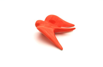 orange ceramic swallow